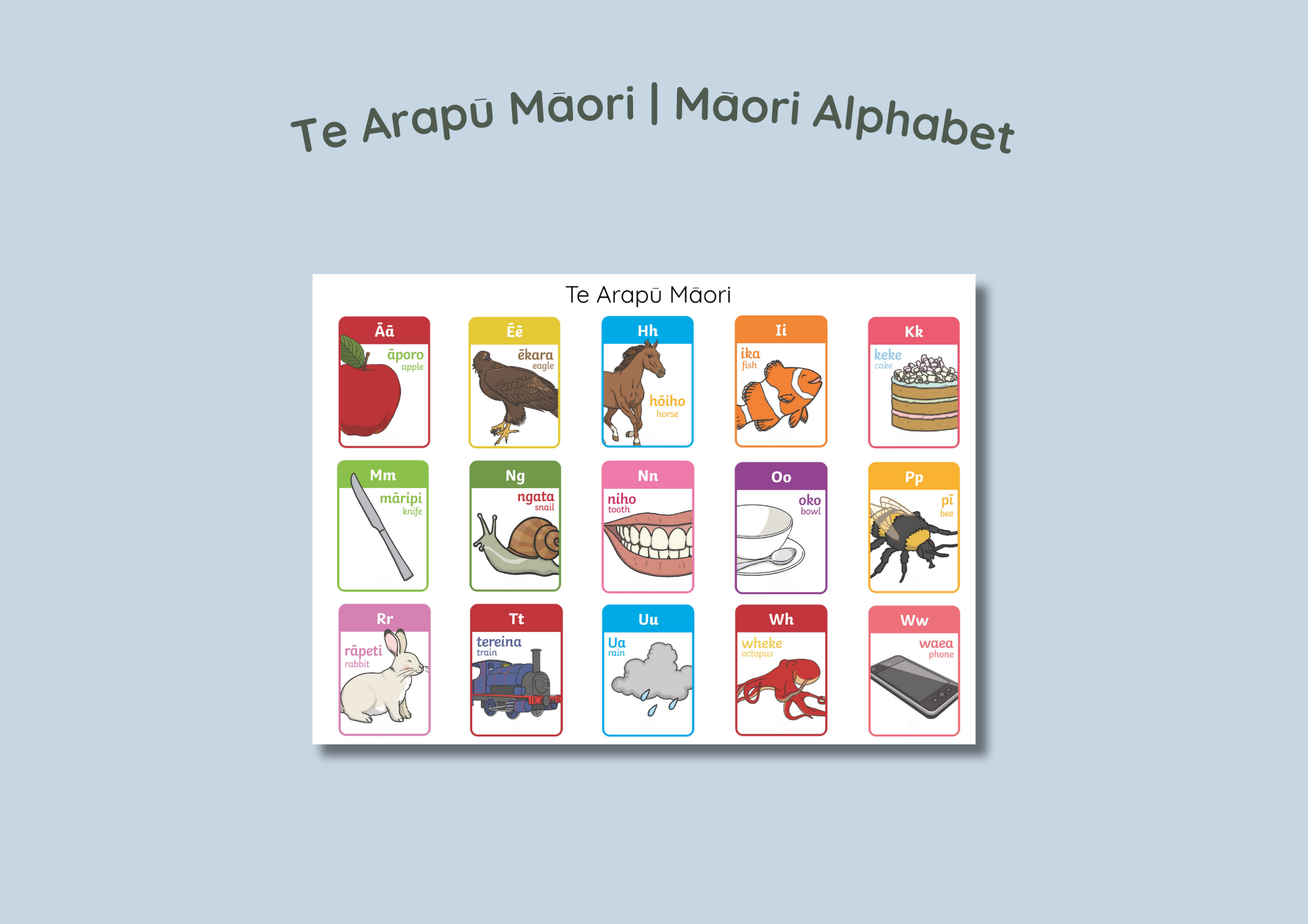 Te Arapu Māori - Printed