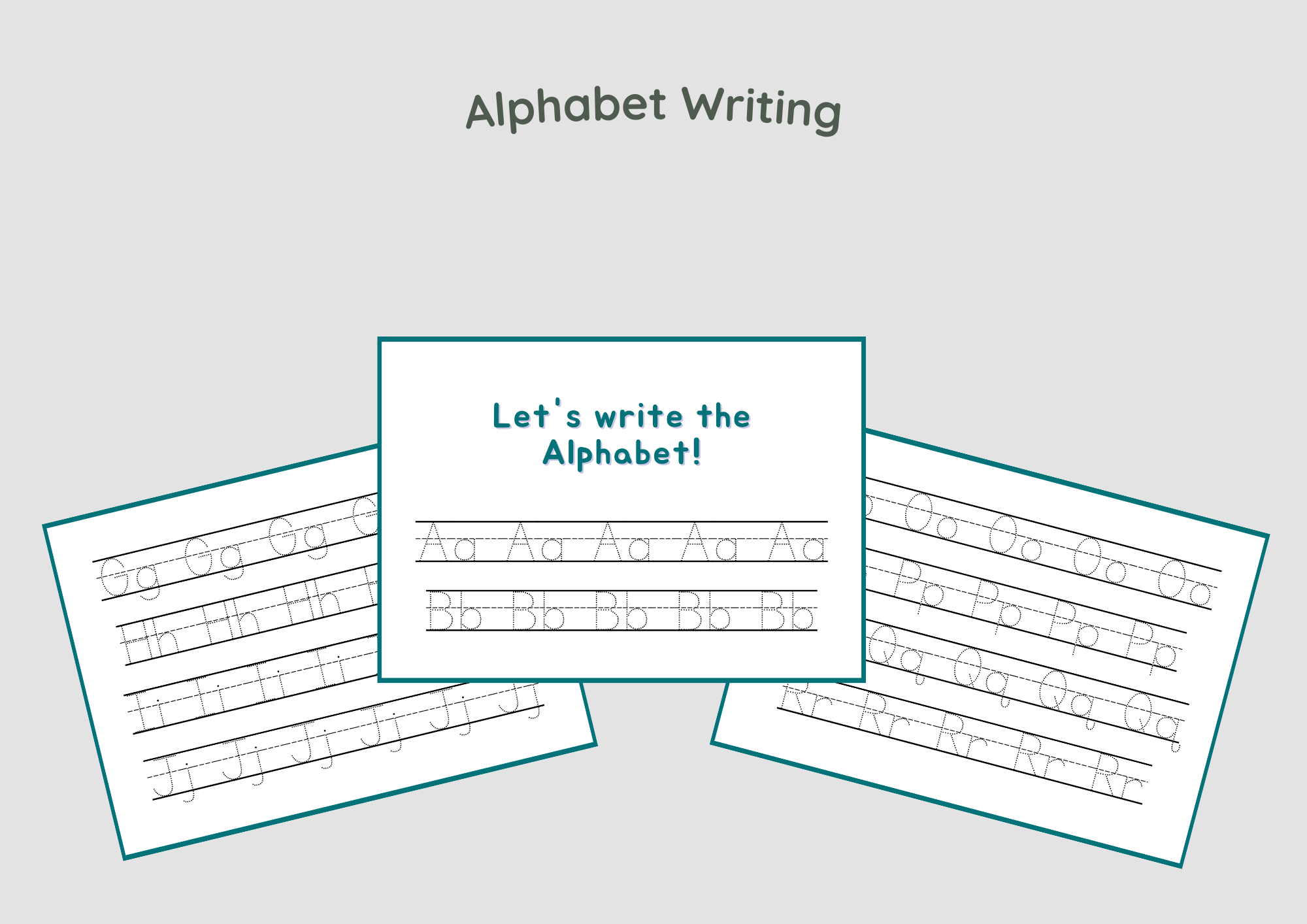 Alphabet Tracing - Printed